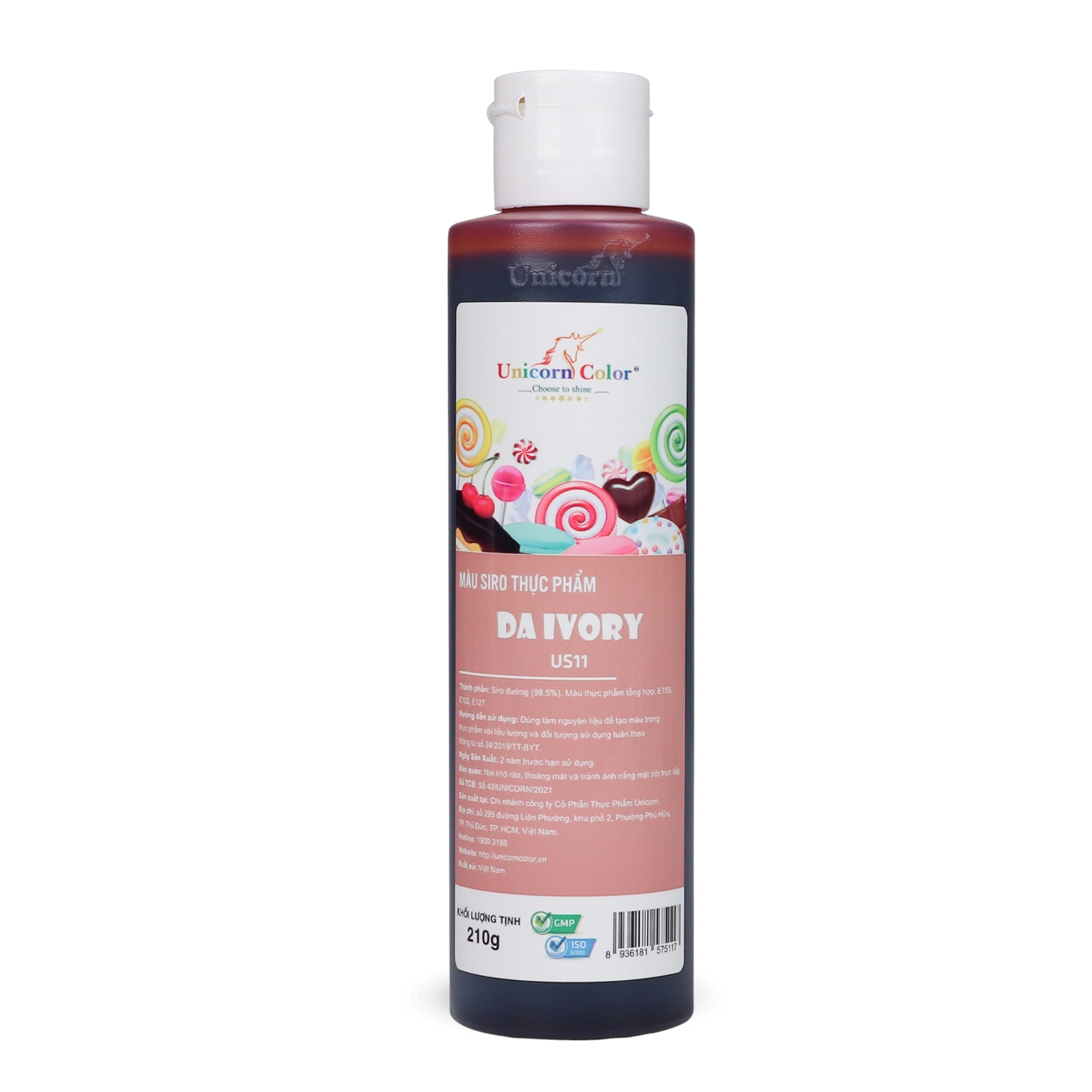 Màu Siro Unicorn Da Ivory 210g