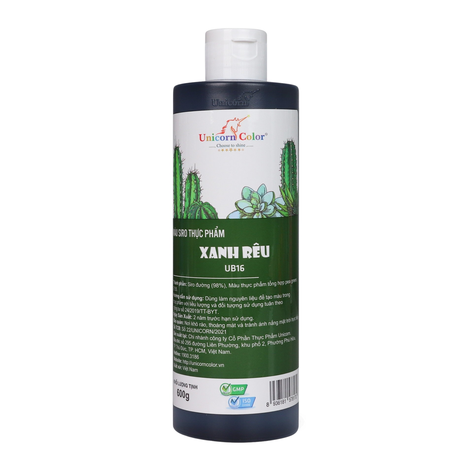 Màu Siro Unicorn Xanh Rêu 600g