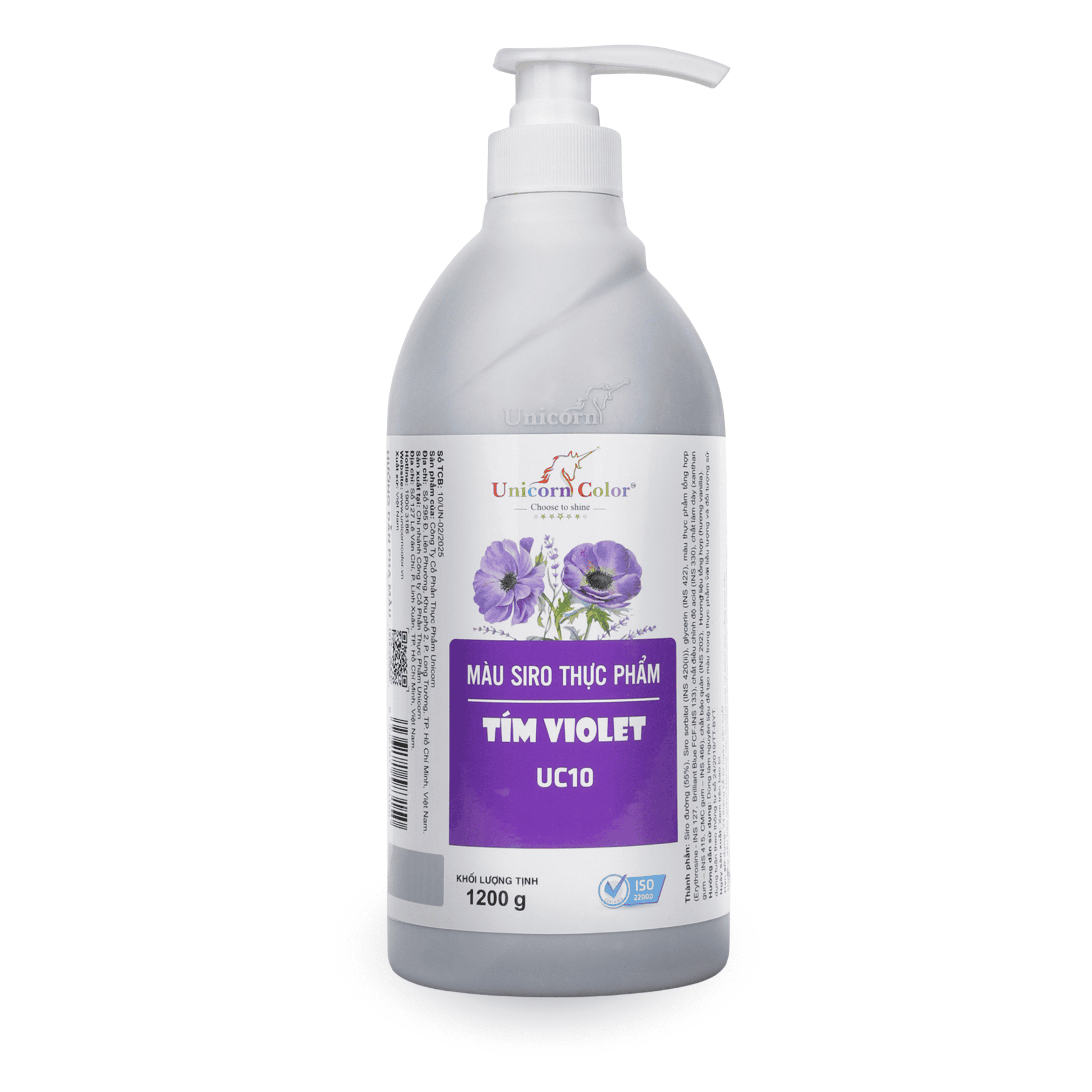 Màu Siro Unicorn Tím Violet 1200g